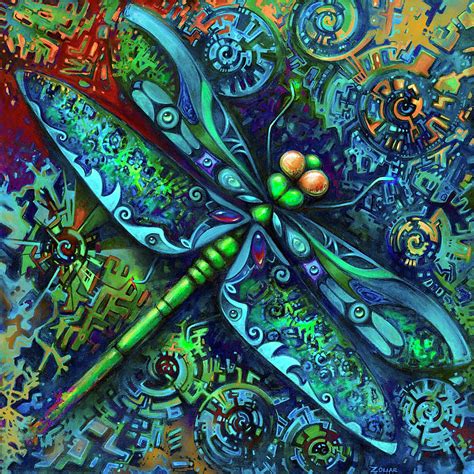 Dragonfly Painting By Laura Zollar