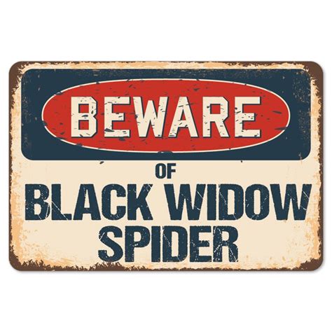 Signmission Decal Black Widow Spiderbeware Of Black Widow Spider