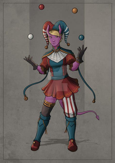 Tiefling Bard Jester By Silkynoire On Deviantart