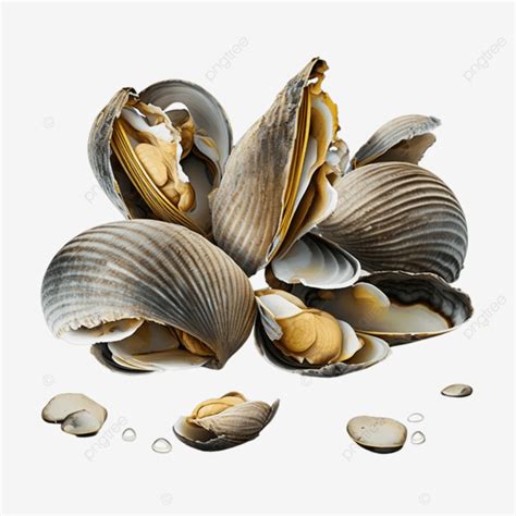 Clams On Isloated Transparent Background Clams Shells Sea Food Png Transparent Clipart Image
