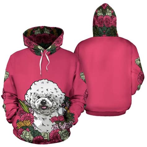 Illustrated Bichon Frise Hoodie Groove Bags