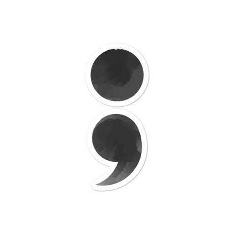 Semicolon Sticker Etsy