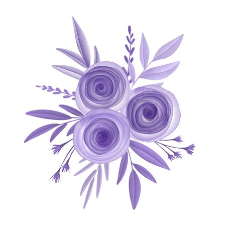 Purple Flower Bouquet Png Transparent Watercolor Purple Flower Bouquet