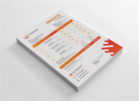 electronic professional corporate invoice template