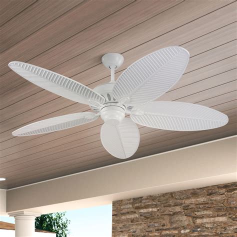 Outdoor fans, like indoor fans, circulate air to provide a cool and comforting breeze that enhances indoor vs. Outdoor Ceiling Fan Without Light in White Finish ...