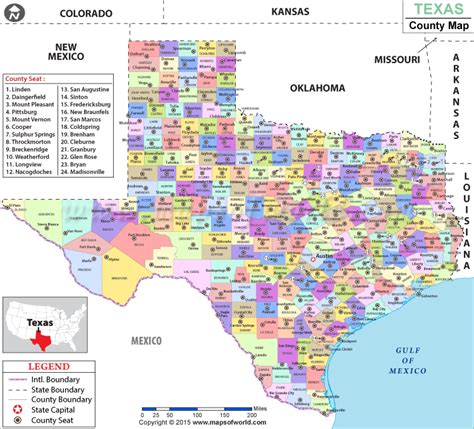 Buy Texas County Map