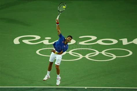 Grand Slam Champion Novak Djokovic Of Serbia In Action During Men S
