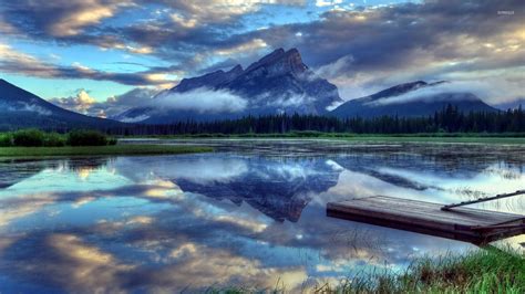 Vermilion Lakes In Banff National Park Wallpaper Nature Wallpapers