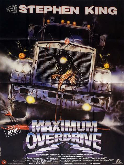 Maximum Overdrive Affiche De Film 120x160 Cm 1986 Emilio Estevez