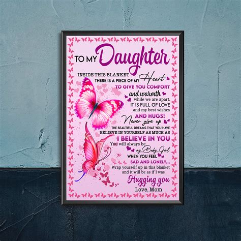 To My Daughter Posters Daughter Poster Daughter Print Daughter Art Poster For Lover On Storenvy