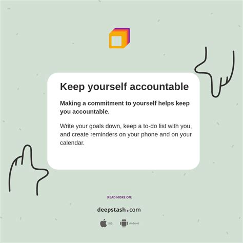Keep Yourself Accountable Deepstash
