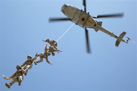 Pendleton Marines Finish Midair Rope Climbing Helicopter Exercise The