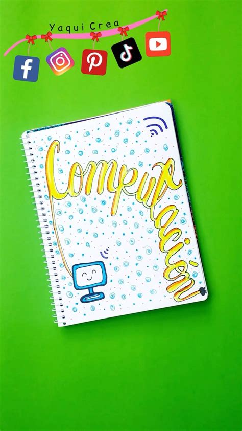 Portada De Computación Video In 2021 Cover Page Notebook Cover