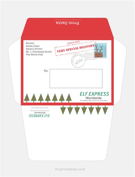 Free printable santa envelopes north pole these pictures of this page are about:printable envelopes from santa claus. Letter from Santa - Mr Printables