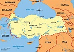 Turquía continente mapa - Mapa de Turquía continente (Asia Occidental Asia)