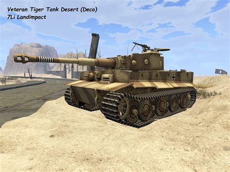 Second Life Marketplace Veteran Tiger Tank Desert