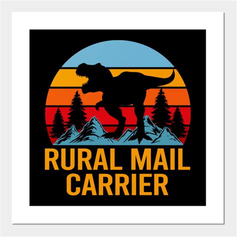 Rural Mail Carrier T Shirt Dinasour T Item Tee Rural Mail