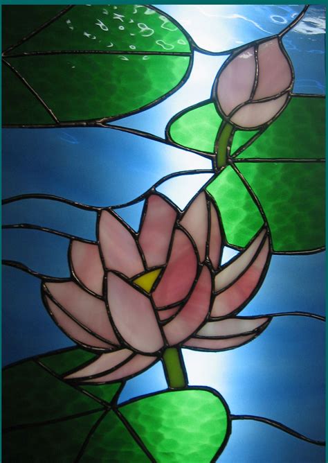 Stained Glass Lotus Stained Glass Flowers Faux Stained Glass Stained Glass Designs Stained