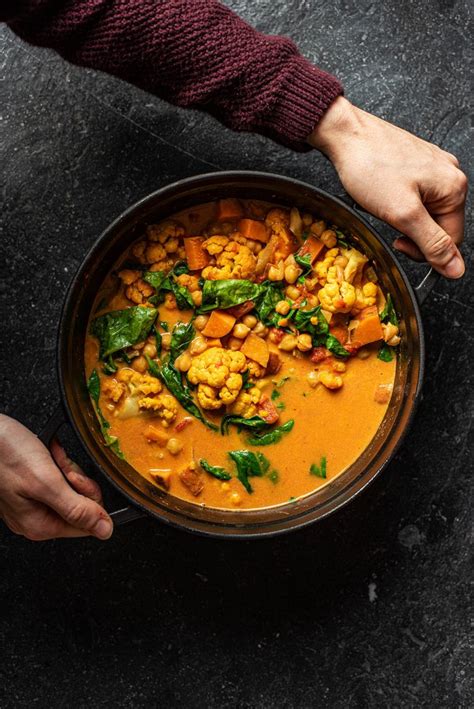 Cauliflower Sweet Potato And Chickpea Curry Occasionally Eggs