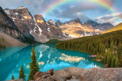 Interesting Photo Of The Day Rainbow Over Moraine Lake