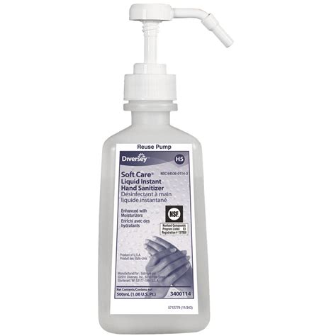 Diversey Soft Care 500 Ml Liquid Instant Hand Sanitizer 12case