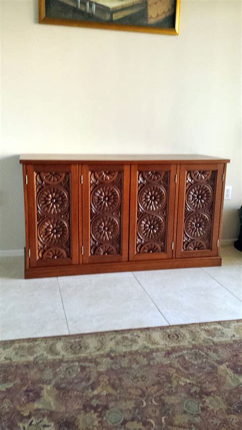 We do cabinet refacing in palm desert, palm springs and throughout the coachella valley. Palm Desert Furniture Refinishing, Carved Cabinet | Museum Quality Restoration Services