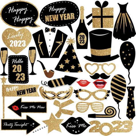 Buy Katchon New Years Eve Photo Booth Props 2024 Pack Of 32 Nye