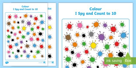 Colours I Spy And Count Activity To 10 Teacher Made