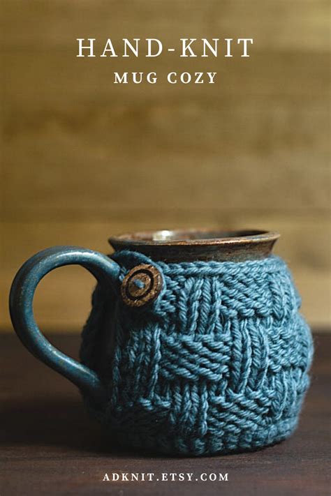 Knitted Mug Cozy Coffee Mug Cozy Mug Coaster Knit Cup Cozy Etsy Mug