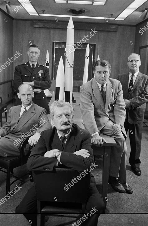 Portrait Group Rocket Scientists Army Ballistic Editorial Stock Photo