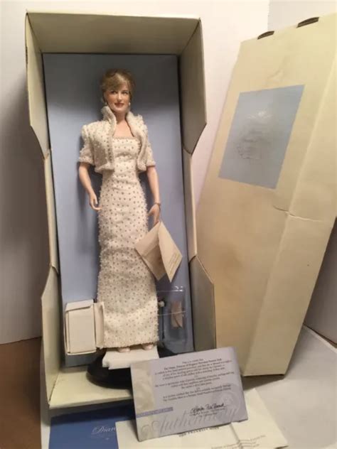 Rare Franklin Mint Diana Princess Of Wales Porcelain Doll Original Box Coa New Picclick