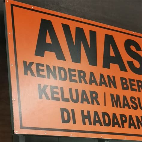 Kenderaan Berat Keluar Masuk Sign Road Sign Notice Sign Shopee Malaysia