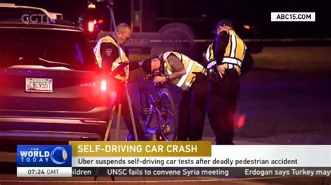 Self Driving Car Crash Uber Suspends Self Driving Car Tests After Deadly Pedestrian Accident Cgtn