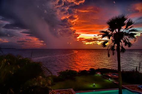Red Sunset Over The Ocean Photograph By Dmitry Sergeev Fine Art America