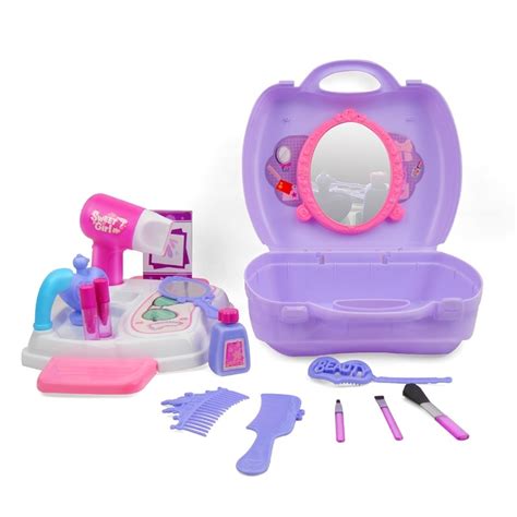 Pretend Play Cosmetic Makeup Toy Set Kit For Little Girls Kids 21pcs