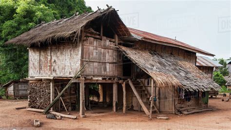 Lanten Woven Bamboo Home Luang Namtha Laos Stock Photo Dissolve