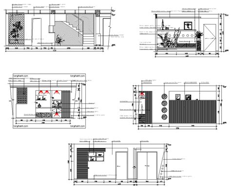 Detail Of Restaurant Bar Elevation And Section Dwg File Cadbull My