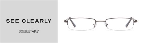 Doubletake Reading Glasses 2 Pairs Compact Case Included Semi Rimless Readers 1 75x