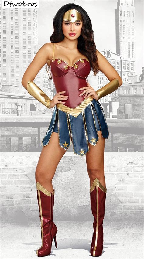 2018 Adult Supergirl Costume Cosplay Halloween Wonder Woman Costume