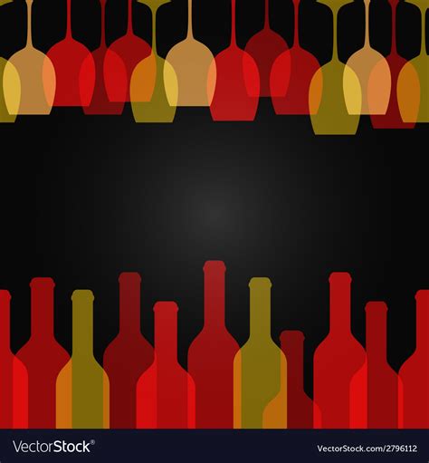 Wine Glass Bottle Art Design Background Royalty Free Vector