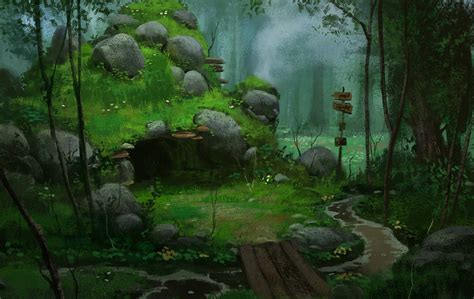 Anime Forest Backgrounds Wallpaper Cave