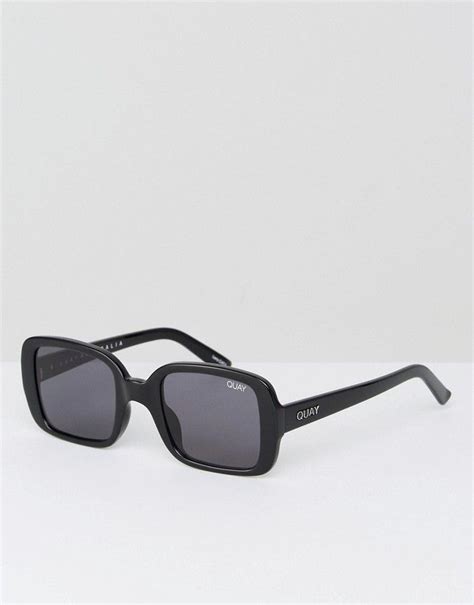 Quay X Kylie Jenner 20s Oversized Square Sunglasses In Black Kylie