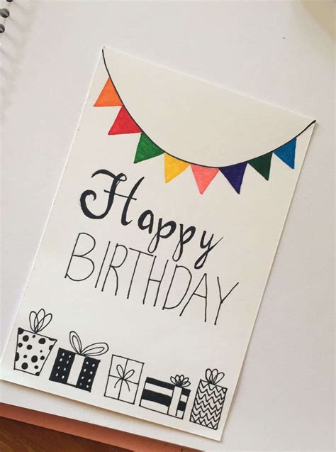 These birthday card ideas for friends are better than the readymade card or printable card. Happy birthday 🎂🎁🎉👑 (With images) | Birthday card drawing ...