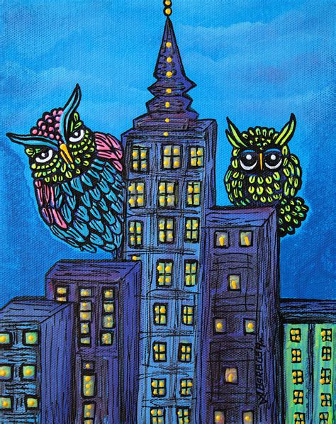 Night Owls Painting By Laura Barbosa Fine Art America