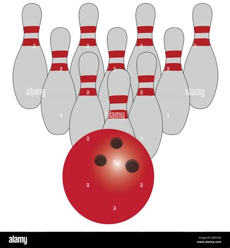 Bowling Pins And Ball Stock Vector Image Art Alamy