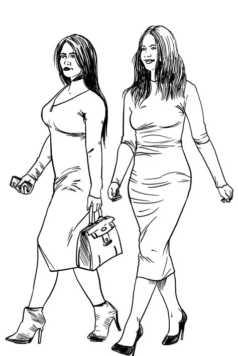 Download Women Walking Women Sexy Women Royalty Free Stock Illustration