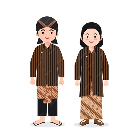 Premium Vector Javanese Traditional Clothes