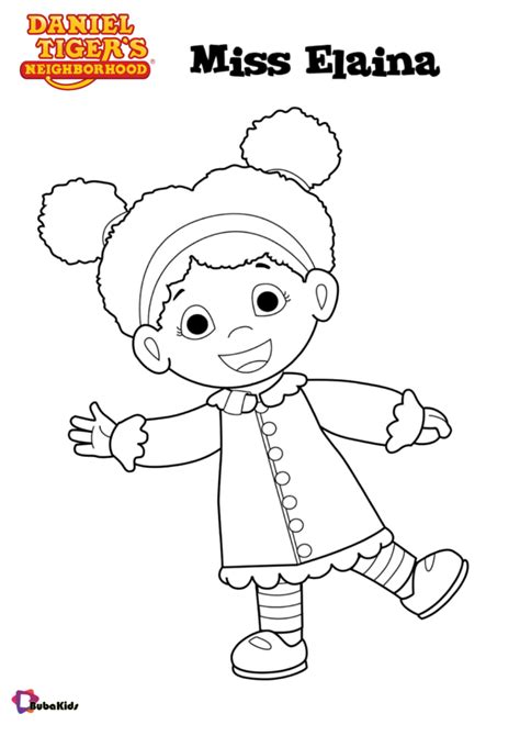 Coloring Page Miss Elaina Character From Children Tv Serial Daniel