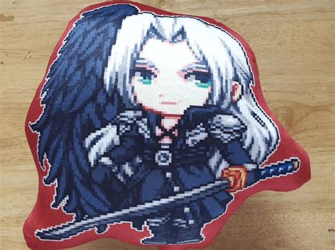 Ff7 Sephiroth Pillow Timelaxminicreations Pillows Hand Sewing Cute