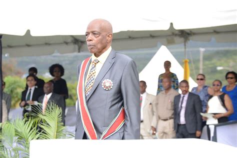 national hero sir kennedy simmonds speaks during ceremony the st kitts nevis observer